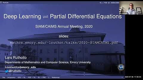 AN20: Partial Differential Equations Meet Deep Learning: Old Solutions for New Problems & Vice Versa