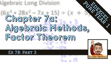Factor Theorem 4 • Division with 0 as x or x^2 coefficient • P1 Ex7B • 🤖