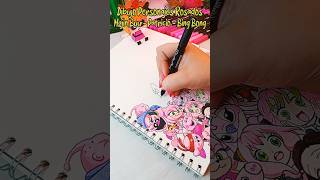 🌸 Dibujo personajes Rosados #majinbuu #patricioestrella #bingbong #rosado #cute #dibujo #shorts