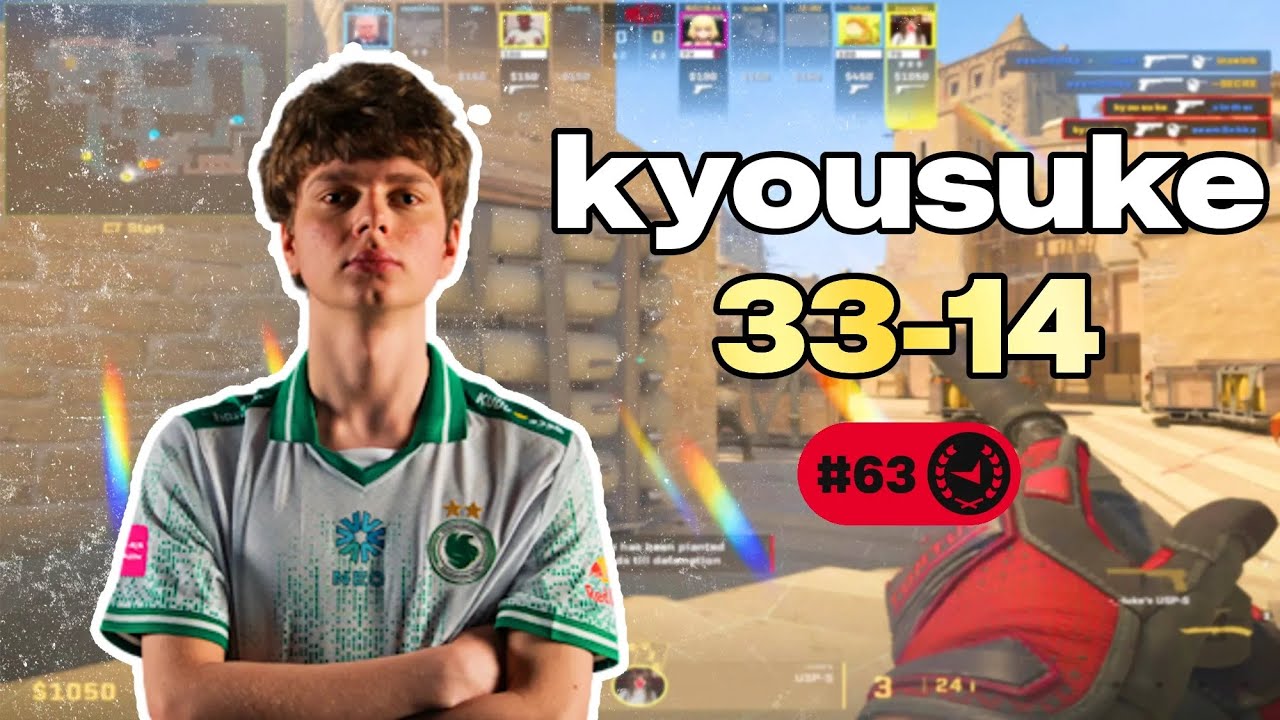 KYOUSUKE 33-14 w/TeSeS EU FACEIT POV (Mirage) | 3967 ELO