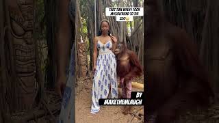 Last time when I took my girlfriend to the zoo. #zoo #girlfriends #girl #monkey #viralshorts #funny
