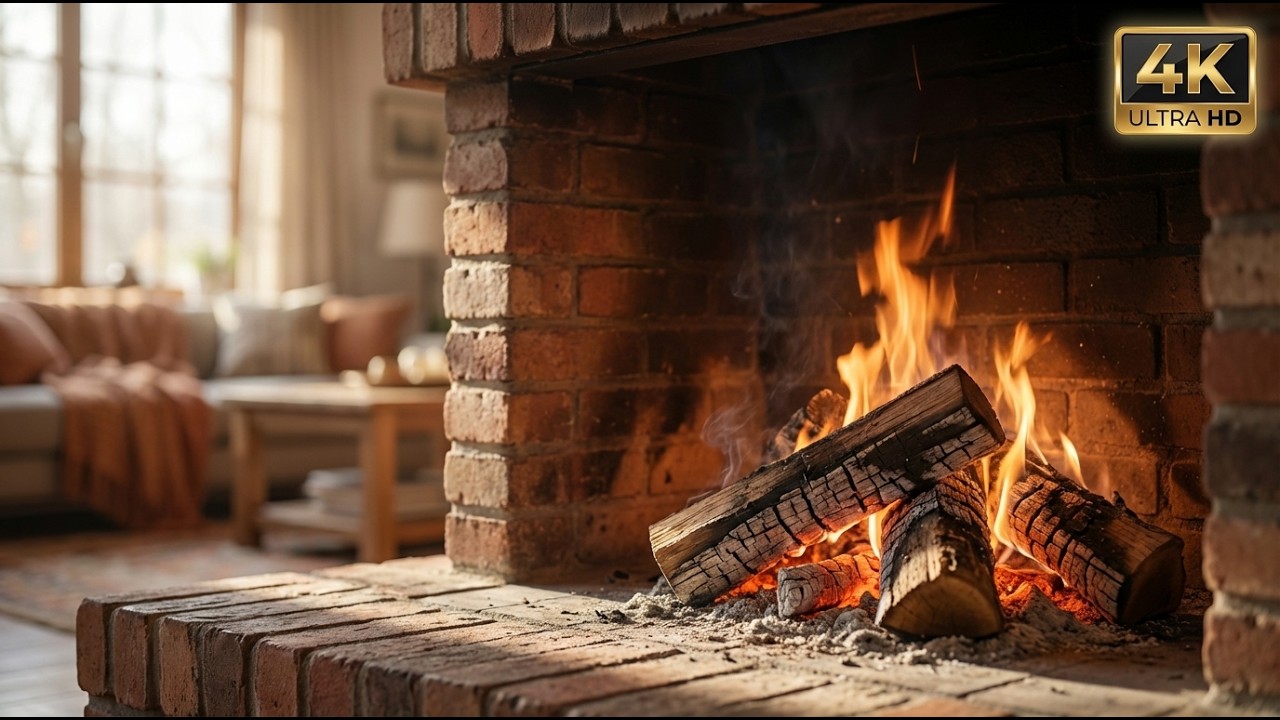 Real Crackling Fireplace 🔥 Overnight Sleep Sounds (No Music)