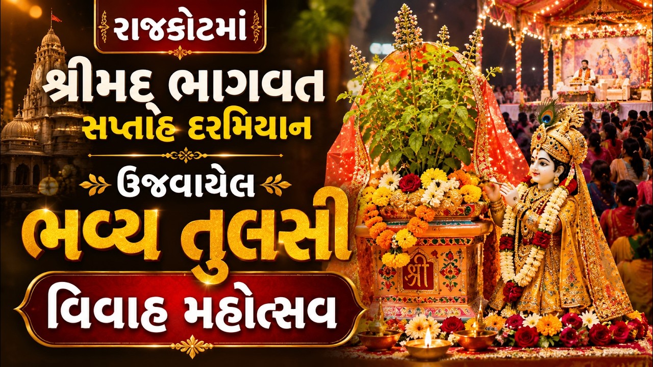 ભવ્ય તુલસી વિવાહ મહોત્સવ | શ્રીમદ ભાગવત સપ્તાહ | રાજકોટ | GujaratiTV