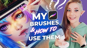 My Best Procreate Brushes ✏️ How To Use Them 💜 iPad Tutorial