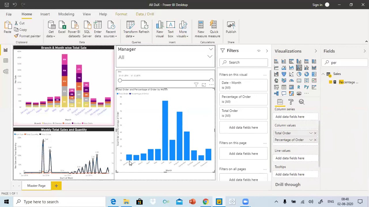 Combo Chart in Power BI YouTube
