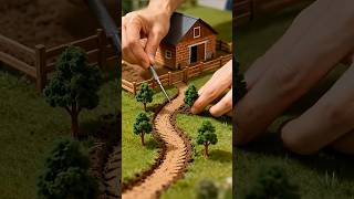Satisfying Miniature Farm Build 🐄✨ Farmhouse &amp; Barnyard from Scratch!