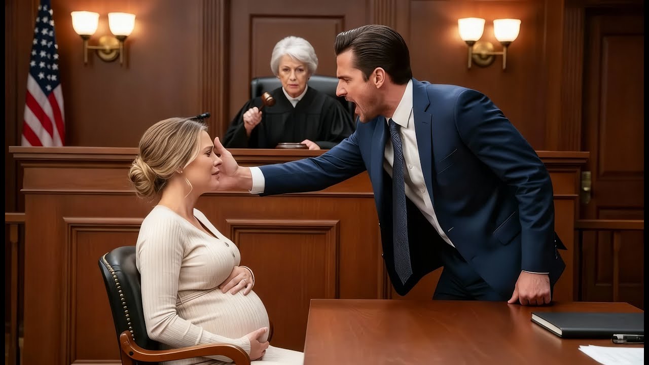 CEO ohrfeigt seine schwangere Frau vor Gericht – Die Richterin steht auf… Es ist ihre Mutter!