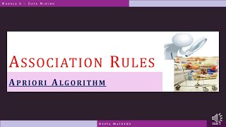 KTU | MCA | RLMCA205-DBMS | Association Rules - Apriori Algorithm