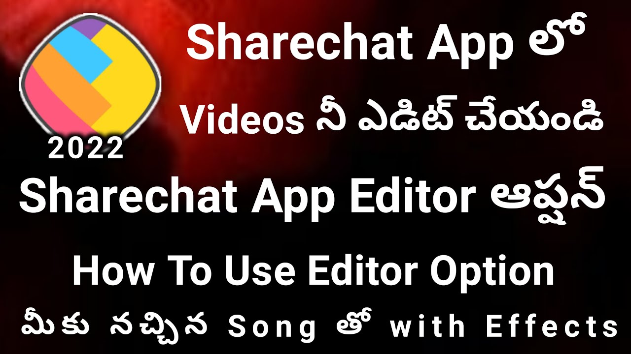 How To Use Editor Option In Sharechat App|Edit Videos In Sharechat|Sharechat Video Editor Update 🔥