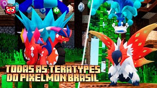 TODAS AS FORMAS TERATYPES NO PIXELMON | ATUALIZAÇÃO GEN 9  MINECRAFT PIXELMON BRASIL