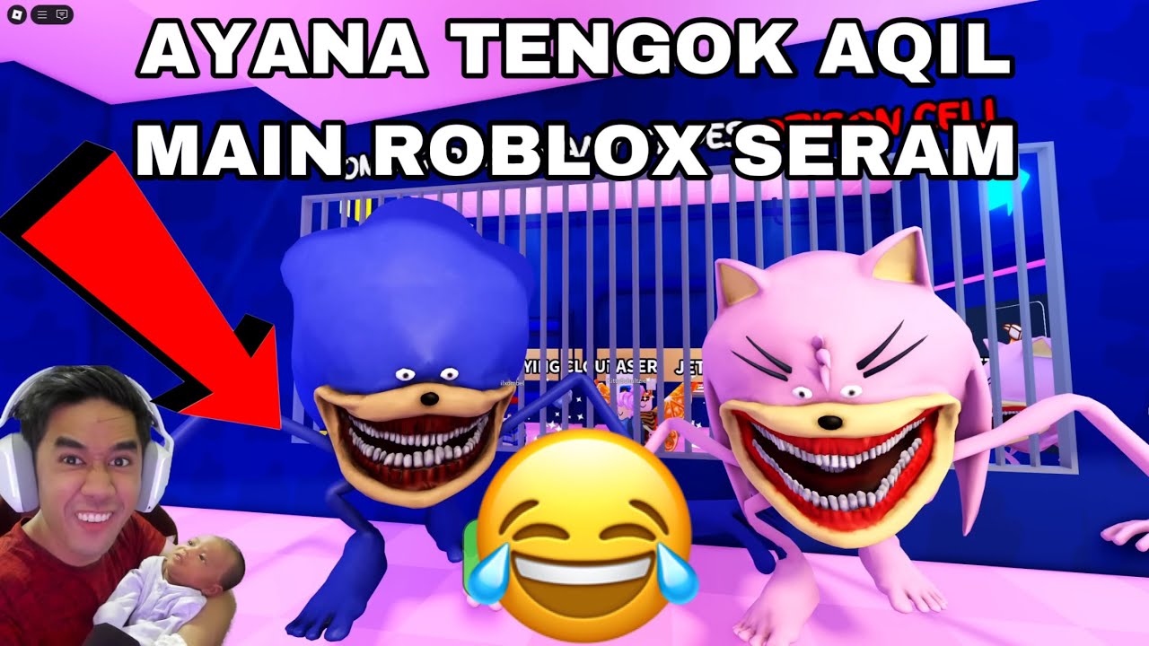 AKU TUNJUK AYANA MUKA LAWAK SONIC PRISON OBBY 😂