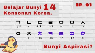 Ep. 1 | Belajar Huruf Hangeul Korea | Cara Baca Huruf Konsonan Tunggal