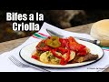 Bifes a la criolla al disco "El Rincón del Soguero Cocina"