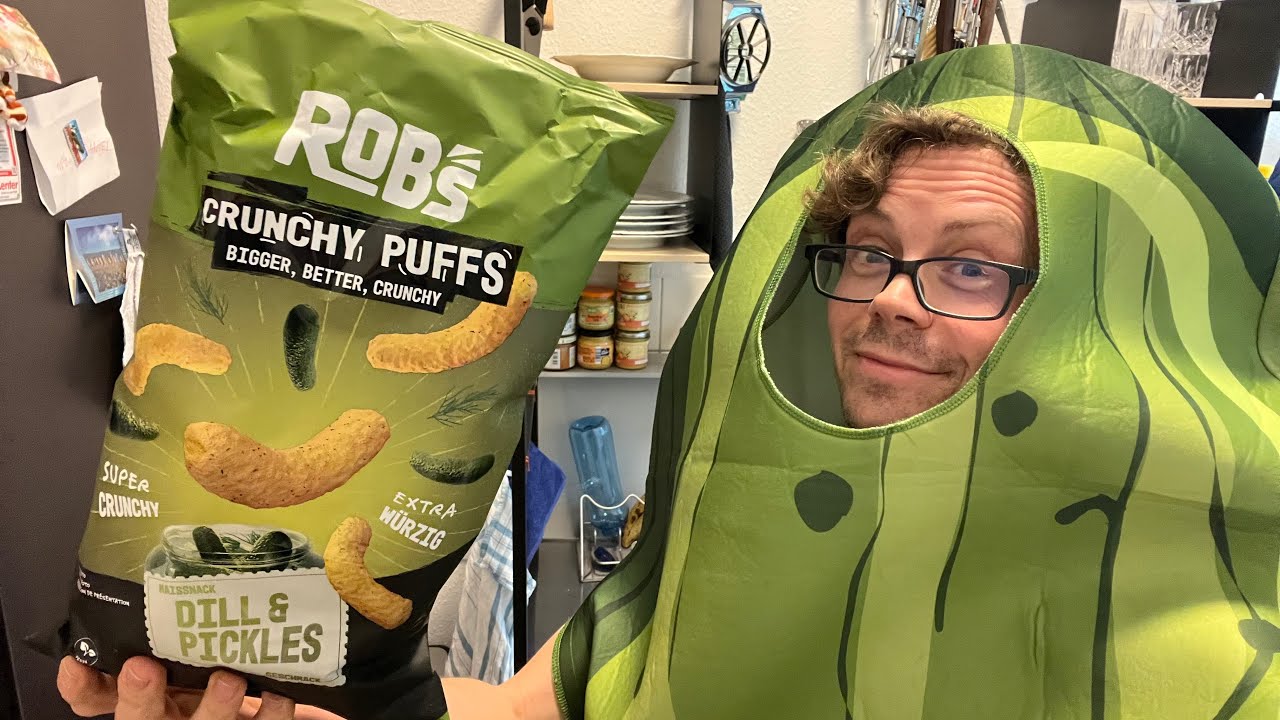 Crunchy Robs Robs Crunchy Puffs Dill & Pickle mit Gewürzgurken Geschmack im Test ...