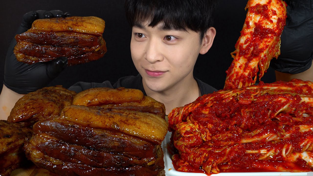 촉촉하다 촉촉한 간장통삼겹수육, 보쌈김치 먹방 ASMR ☆ 맛있게 먹겠습니다