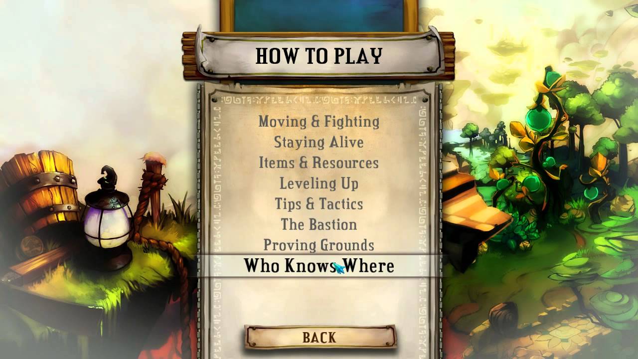 Let's Play Bastion (blind) - Episode 0: The prologue to a new beginning