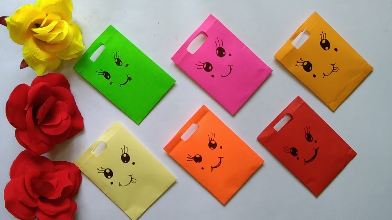 Origami Paper Bag How To Make Paper Bags With Handles Origami Gifts