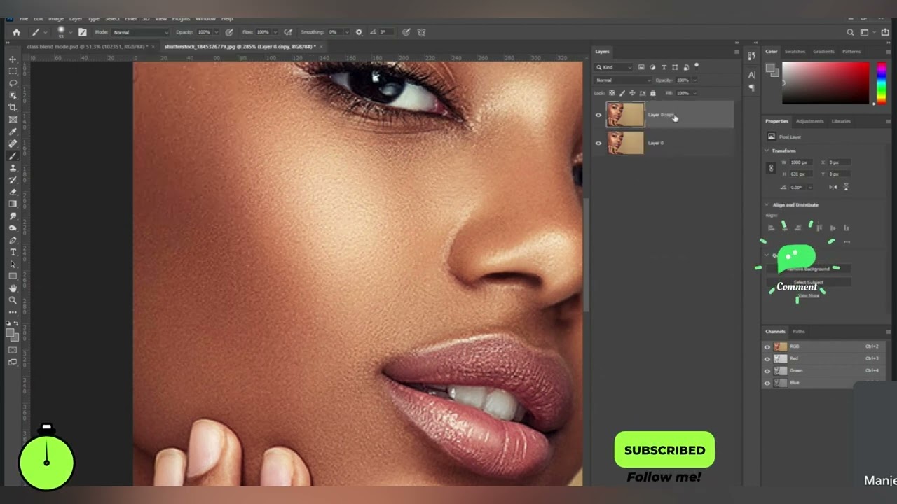 how to video? photoshop blending layers tutorial for beginners