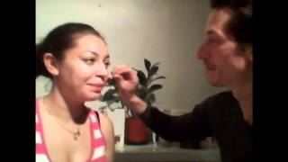 Fiancé does my makeup!!! PART 1!!!