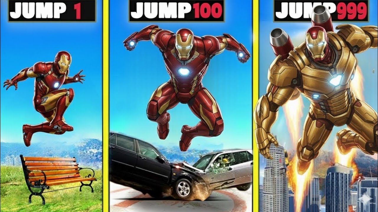 IRONMAN কে আপগ্রেড করলাম প্রতিটি JUMP এ SUPREME IRONMAN -তে ! GTA 5