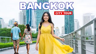 Bangkok City Tour 4K in 3 Hours | Bangkok City In Christmas | Travel Video 8K 🇹🇭🏙️👍🍭
