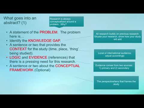 Video: How To Write Conference Abstracts