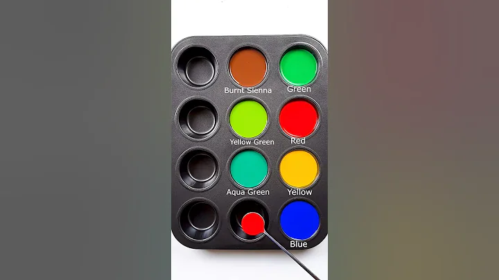 Creating 8 Colors with Four Primary Colors #colormixing #paintmixing #oddlysatisfying #asmr