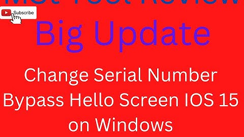 How to Change Serial Number Bypass Hello Screen IOS 15 on Windows MST Tool Review Best tool