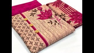 Latest Pure Cotton Printed Suits Collections || Latest Soft Cotton Suit Chudithar Material Low Price screenshot 3