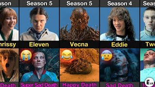 Stranger Things Characters Saddest Death | Season 1 to 5 | Happy or Sad