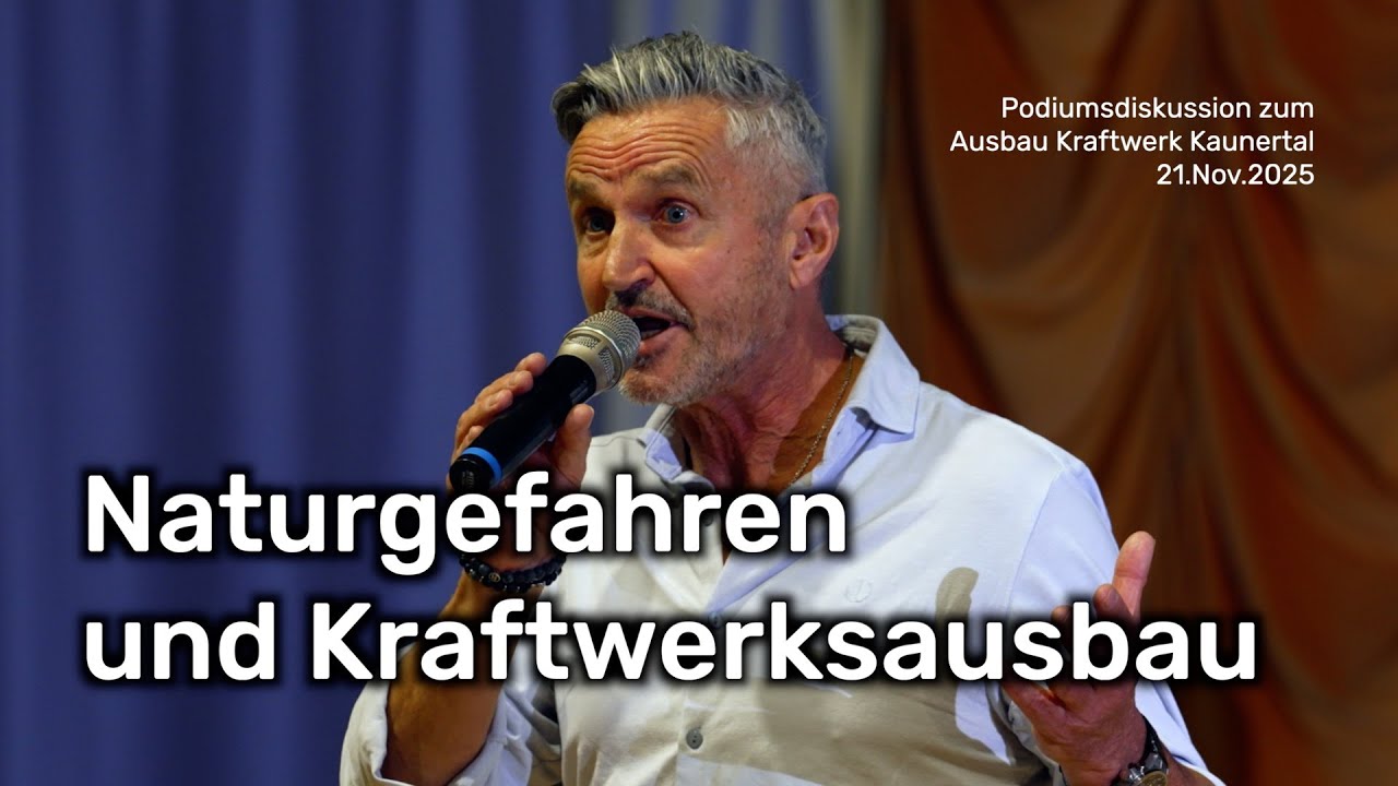 Highlights Podiumsdiskussion "Sicherheit im Kaunertal? Naturgefahren & Kraftwerksausbau" 21.11.2025