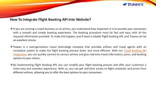 Flight Booking API | Trawex