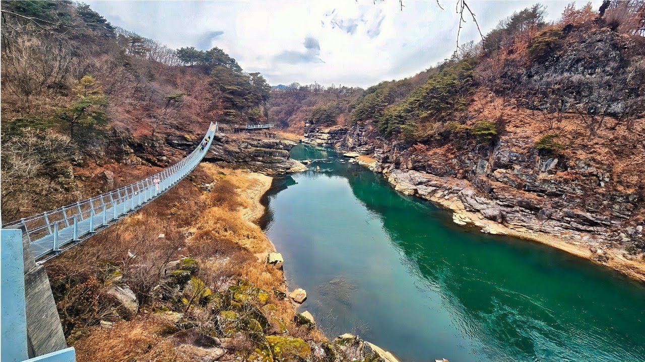 [4K] 철원 한탄강 주상절리길 완벽 코스 가이드 & 우정 여행 영상&철원 겨울 여행&두루미교에서 본 한탄강 주상절리