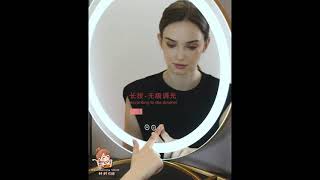 Ins Large Rotating Touch Screen Internet Celebrity Desktop Led Light Makeup Filllight Mirror