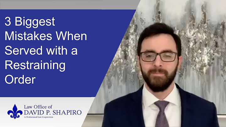 3 Biggest Mistakes After Being Served With a Restraining Order