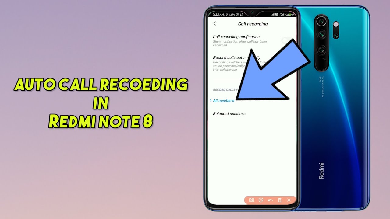 How To Enable Auto Call Recording In Redmi Note 8 L Auto Call Recording 