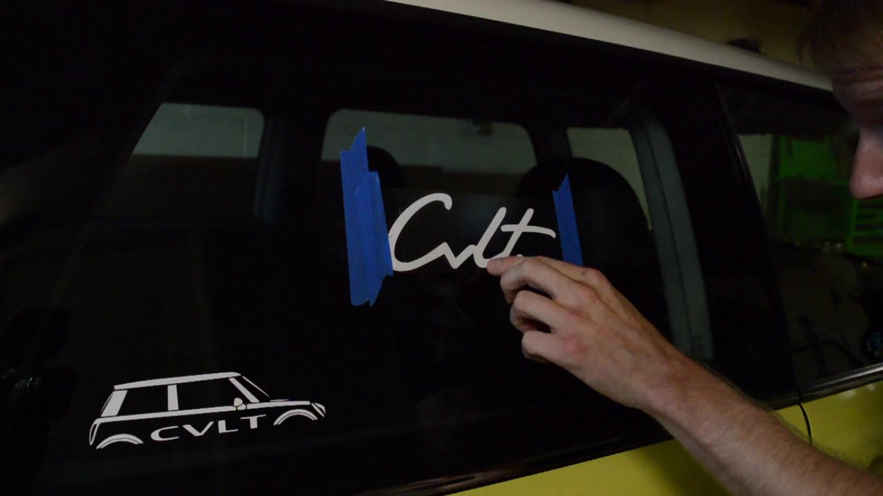 How To Apply A Vinyl Sticker On A Car Window - YouTube