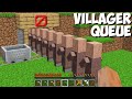 Where does BIGGEST VILLAGER QUEUE on EMERALD STAIRS LEADS in Minecraft ! CHALLENGE 100% TROLLING !