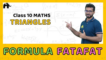 Triangles Class 10 Maths Formulas Sheet | Revision List CBSE NCERT