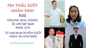 72H Thấu Suốt Nhân Sinh K02 - Buổi 1 | Ha Thi Loan