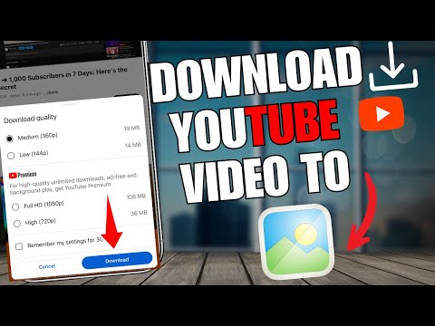 How to Download Youtube Video to Gallery Without Any App in  2023 (Android &amp; Iphone) | Watch Offline