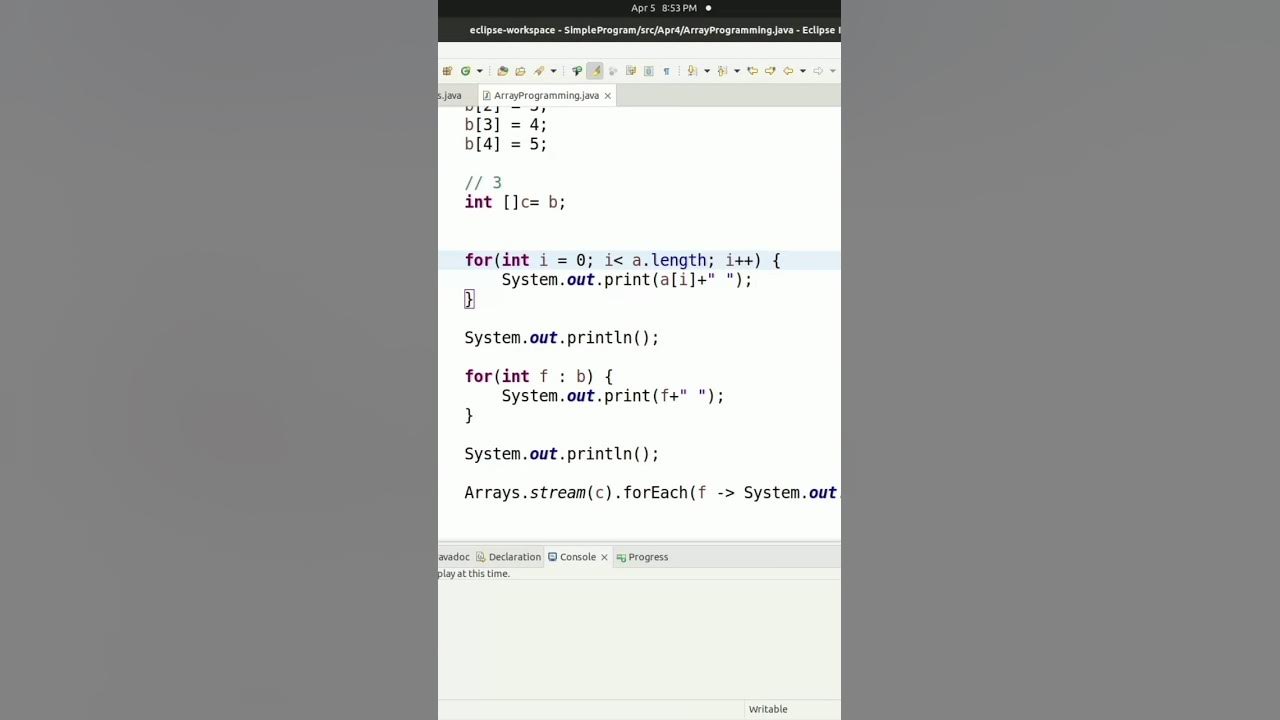 3 ways initialisation and 3 ways print Array | Array in Java - YouTube
