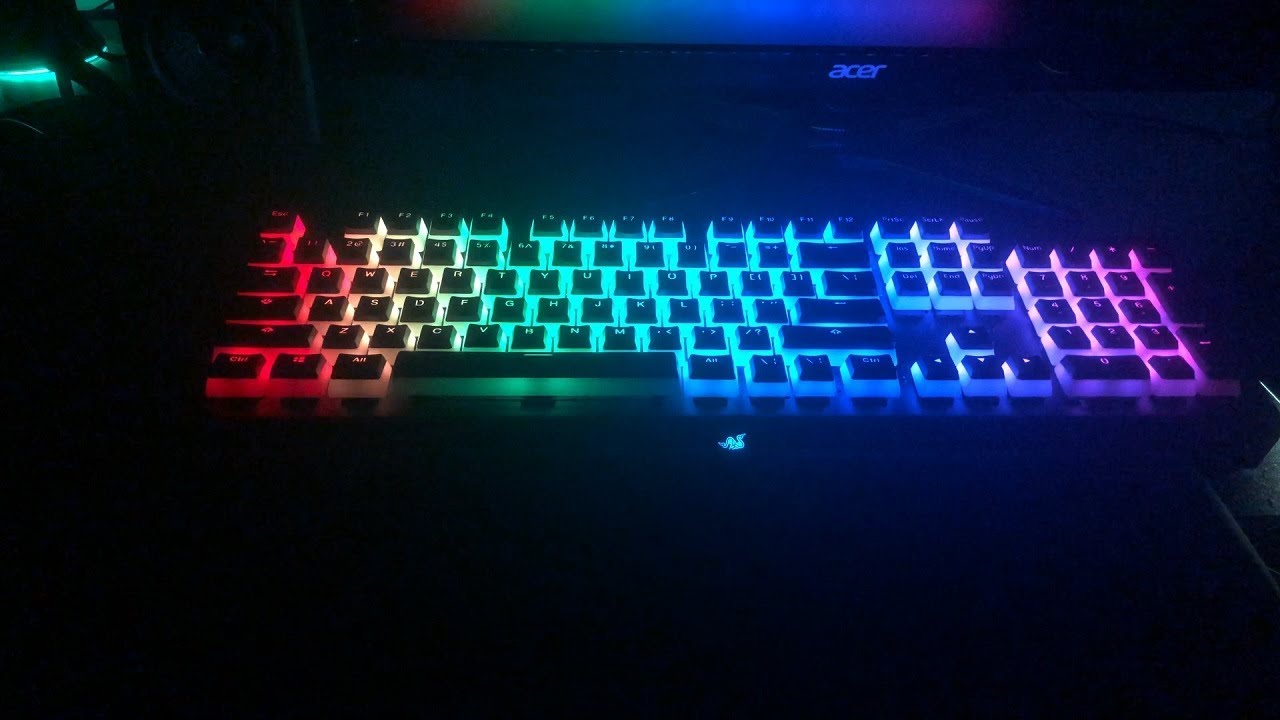 4k Night Time View Of Double Shot Shine Through Keycaps And Fitment Update Youtube