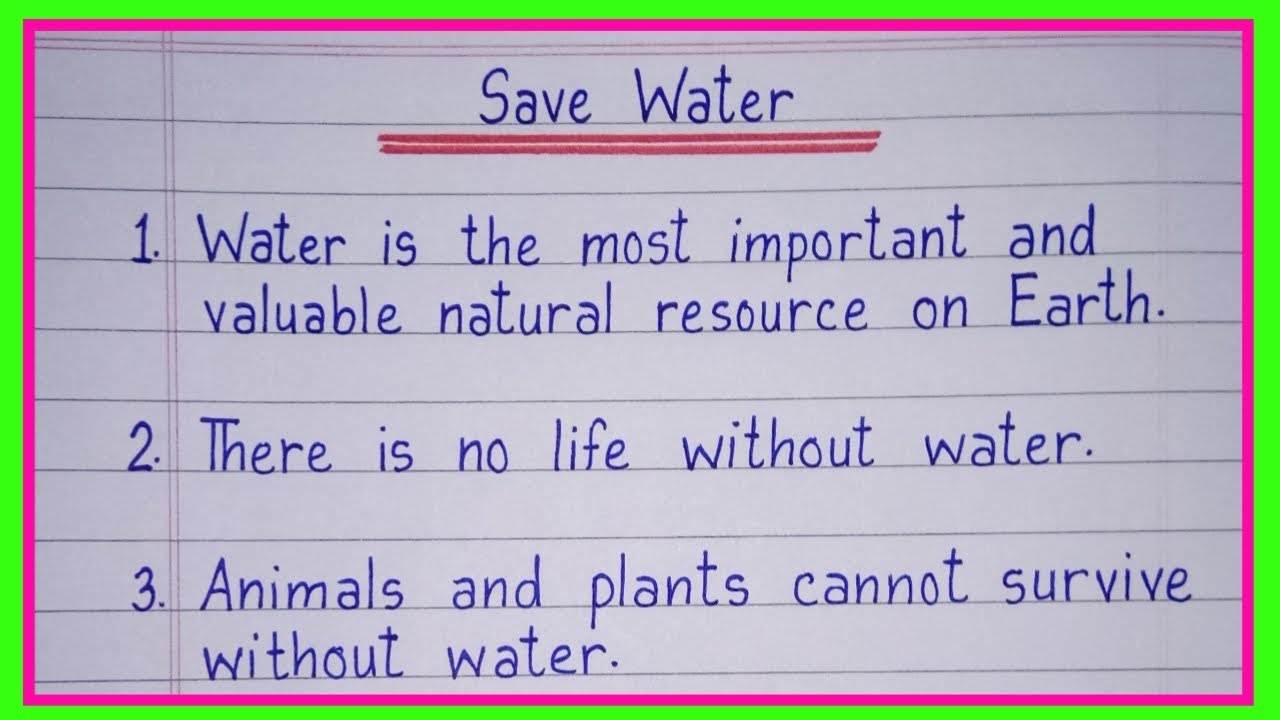 water conservation essay 10 lines