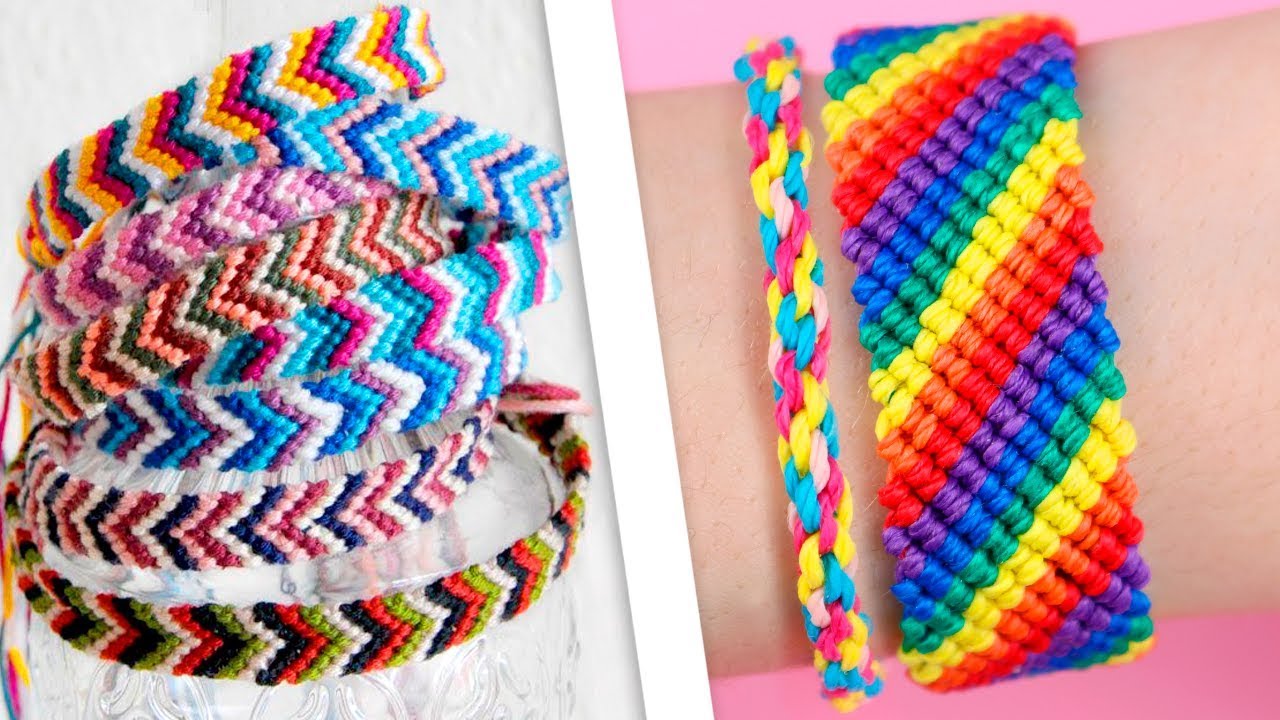 Cómo hacer pulseras de hilo fáciles paso a paso🧵🧶