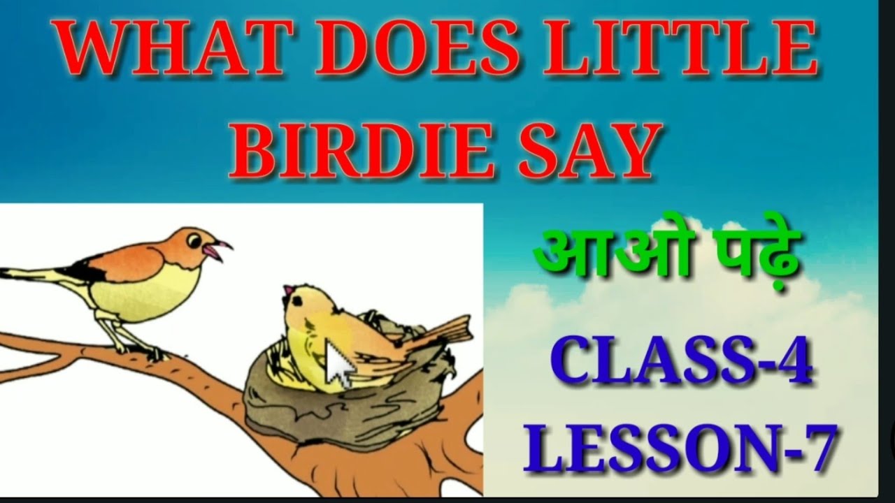 What Does Little Birdie Say Class 4 lesson 7 YouTube