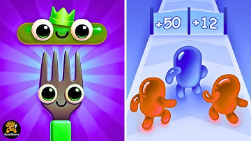 Fork N Sausage vs Join Blob Clash 3D | Android iOS Gameplay | BrainStorm Walkthrough EP-0666