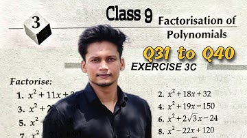 Ex 3C Q31 to Q40 Class 9 Factorisation Of Polynomials | CBSE | RS Aggarwal | Rajmith study