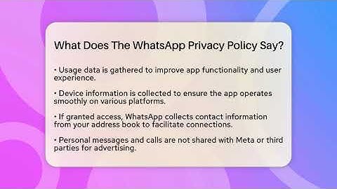 What Does The WhatsApp Privacy Policy Say? - Everyday-Networking