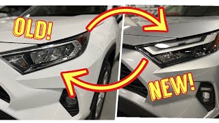 CHANGING 2021 Toyota RAV4 headlights to NEW 2022 RAV4 headlights!?